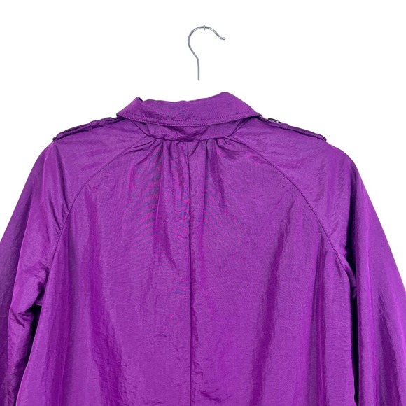 NWT: Armani Exchange Women's XS Purple Trench Coat (M526) - Picture 6 of 11